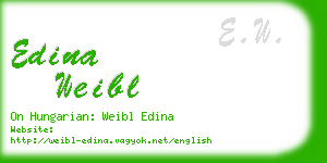 edina weibl business card